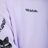 Hello Future Oversized Fleece Crew - Lilac