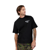 Moto-X Oversized Short Sleeve Tee - Black