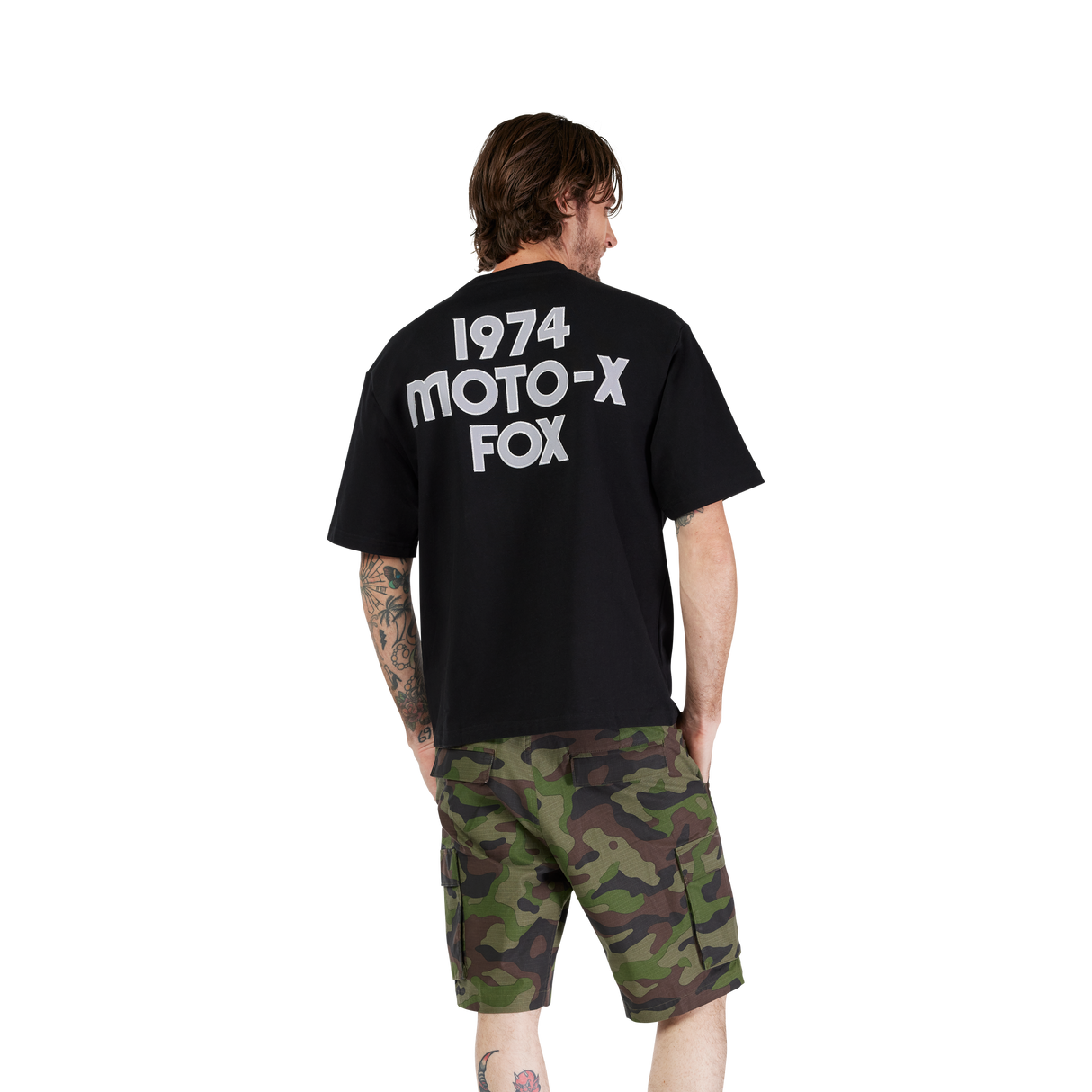 Moto-X Oversized Short Sleeve Tee - Black