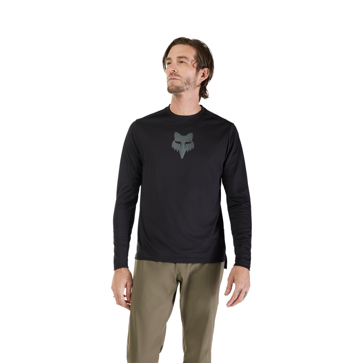 Ranger Long Sleeve Jersey Fox Head - Black