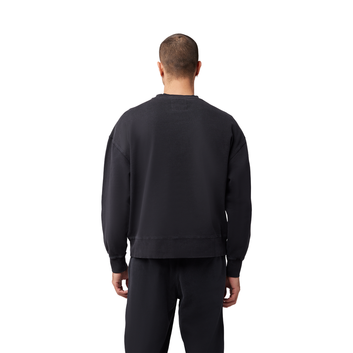 Wordmark Oversized Fleece Crew - Black