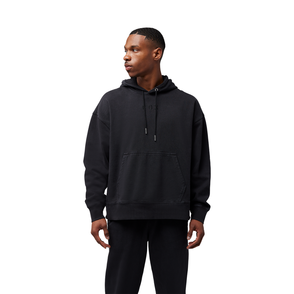 Wordmark Oversized Fleece Po - Black
