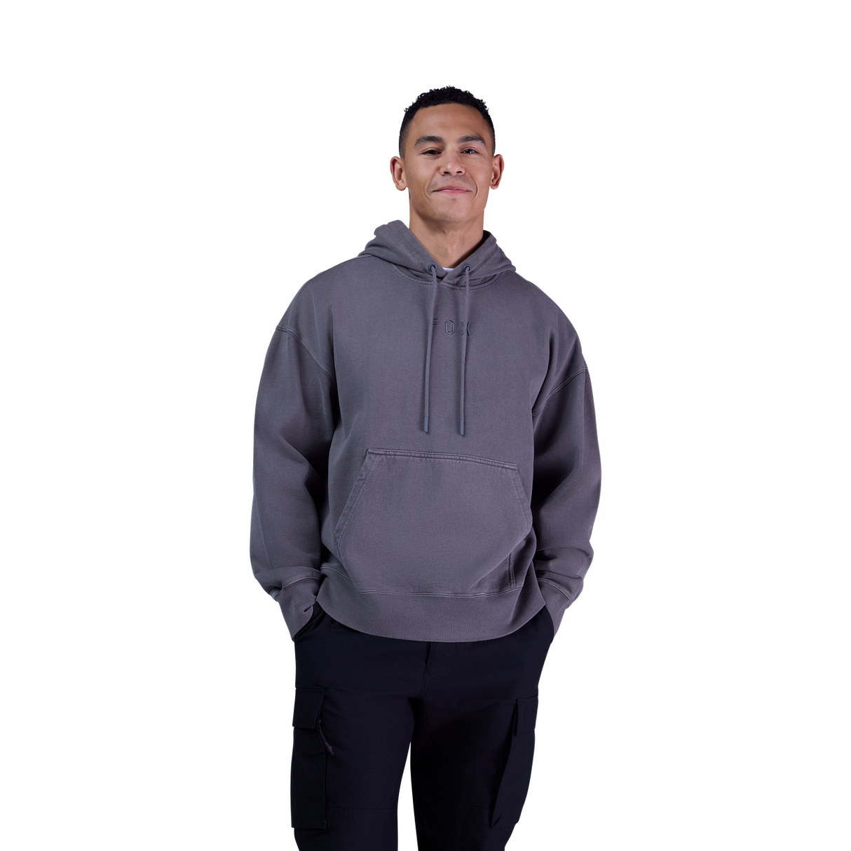 Wordmark Oversized Fleece Po - Pewter