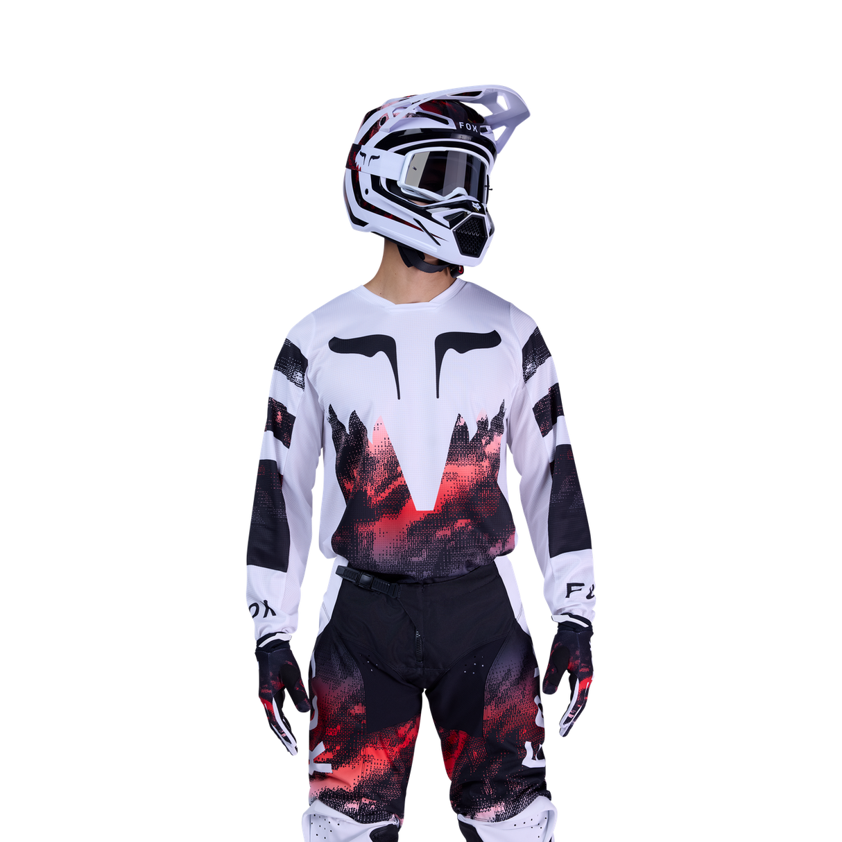 180 Kairos Jersey - White/Fluorescent Red