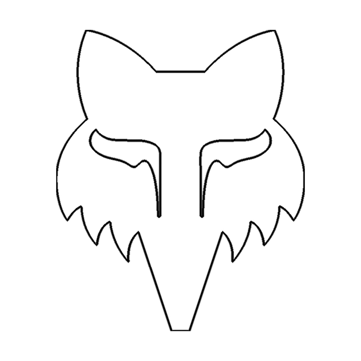 Fox Head 2.5" - Die Cut Vinyl - White