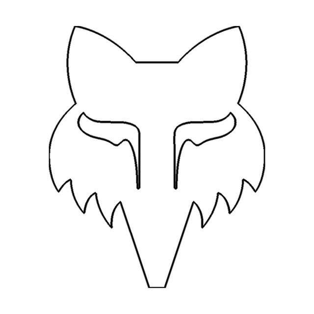 Fox Head 2.5" - Die Cut Vinyl - White