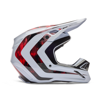 V1 Kairos Fullface Helm - White/Fluorescent Red
