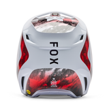 V1 Kairos Fullface Helm - White/Fluorescent Red