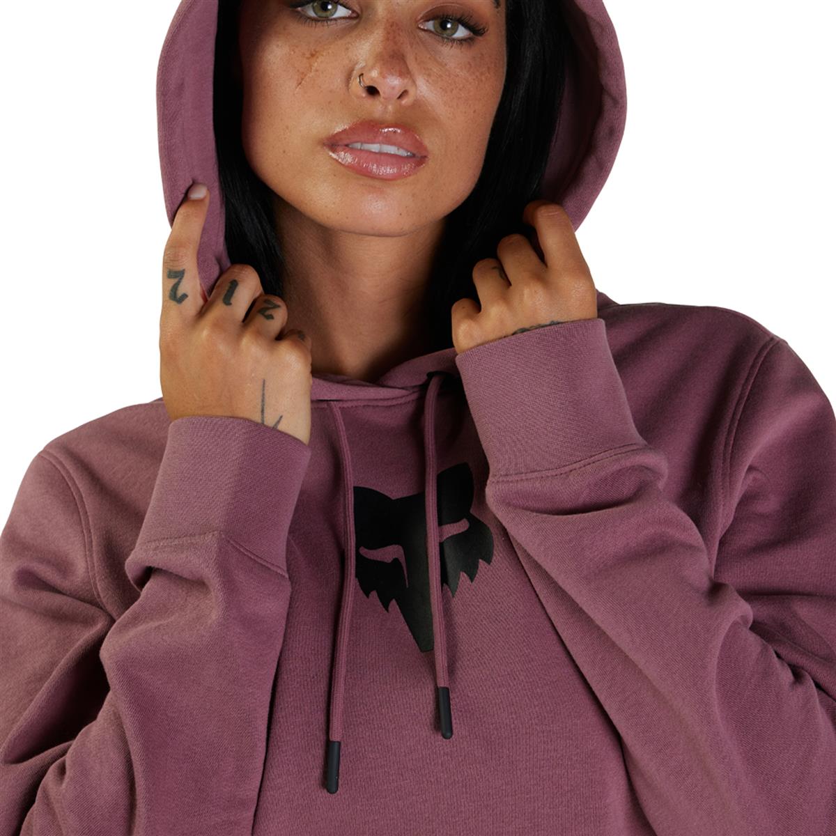 Women's Fox Head Fleece Pullover - Cordovan
