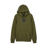 Women's Fox Head Fleece Pullover - Olive Green