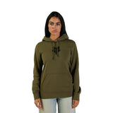 Women's Fox Head Fleece Pullover - Olive Green