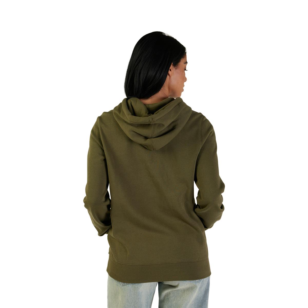 Women's Fox Head Fleece Pullover - Olive Green