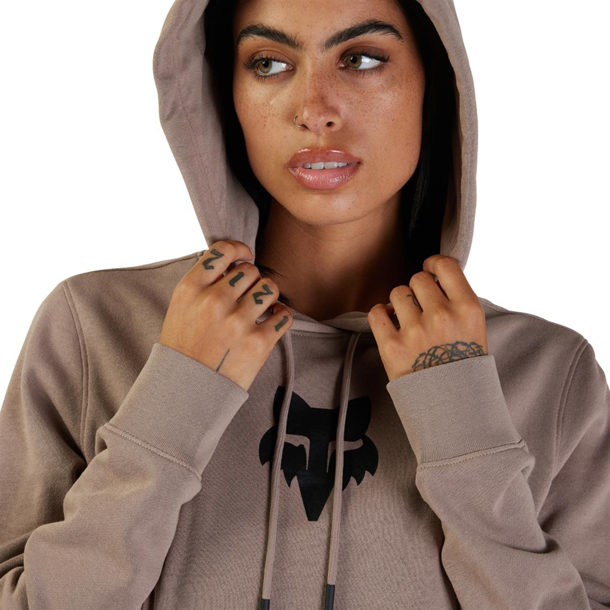 Women's Fox Head Fleece Pullover - Taupe