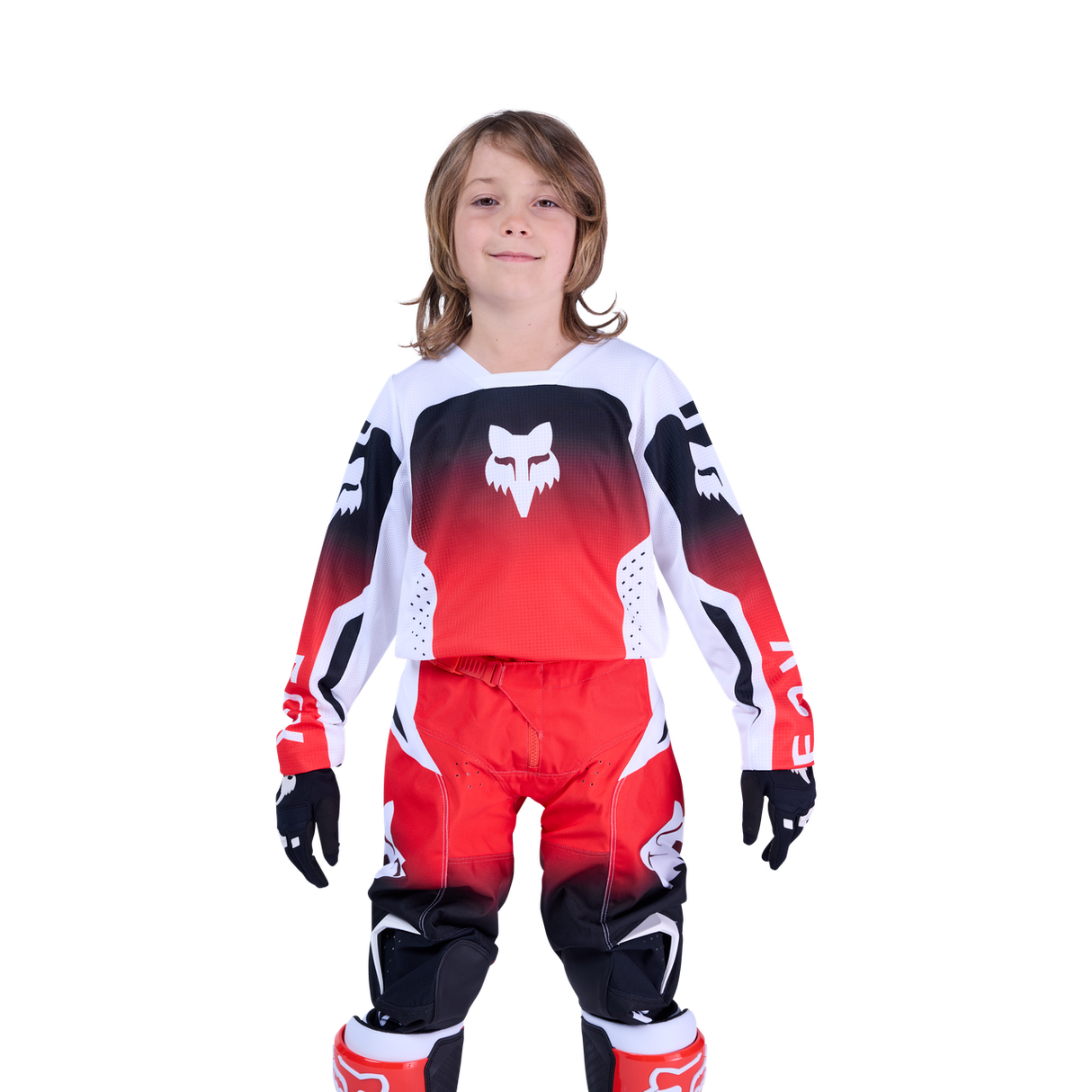 Youth 180 Shield Jersey - Fluorescent Red