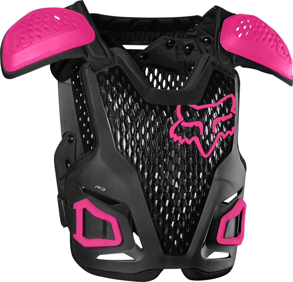 Youth R3 Chest Guard - Black/Pink