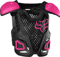 Youth R3 Chest Guard - Black/Pink