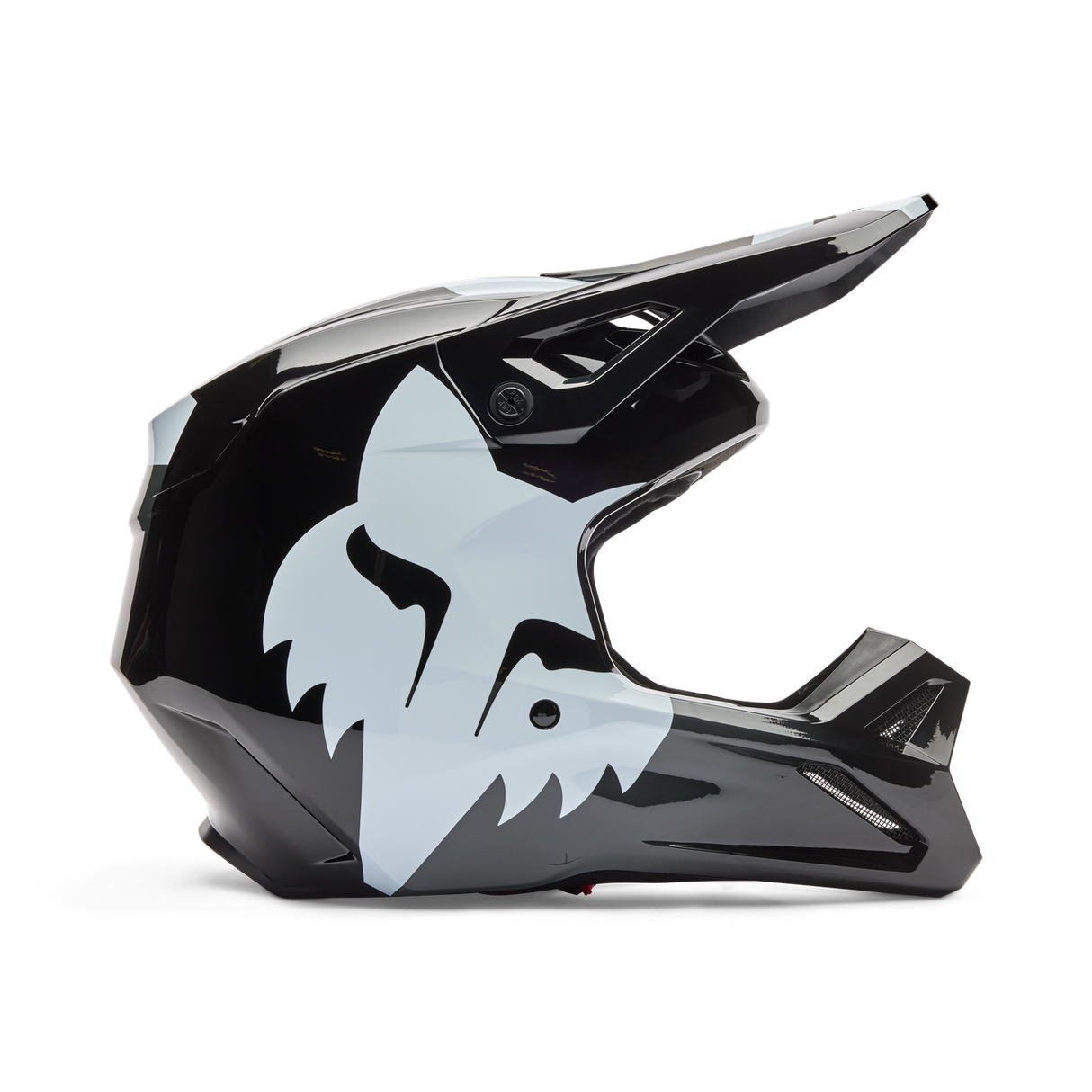 Youth V1 Shield Fullface Helm - Black