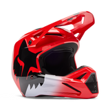 Youth V1 Shield Fullface Helm - Fluorescent Red