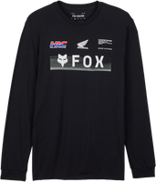 T-shirt à manches longues Fox X Honda Premium - Noir