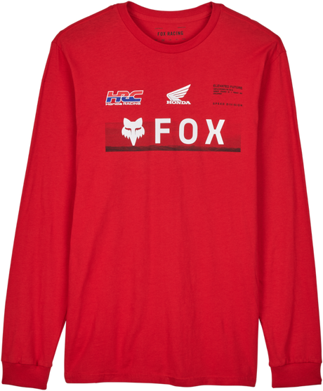 Fox X Honda Premium Long Sleeve Tee - Flame Red