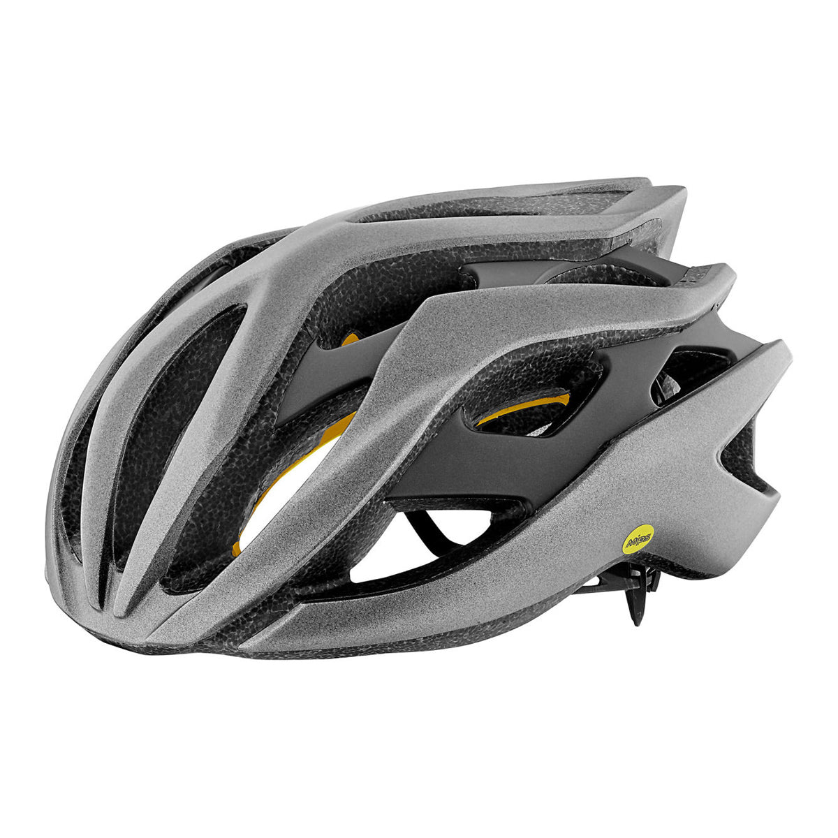 Rev MIPS Helm - Metallic Silber/Mattschwarz