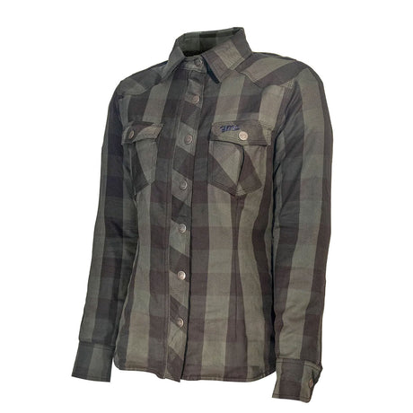 Damenhemd Jaguar - schwarz-olive