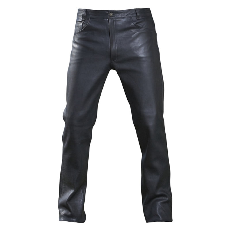 Lederjeans - schwarz