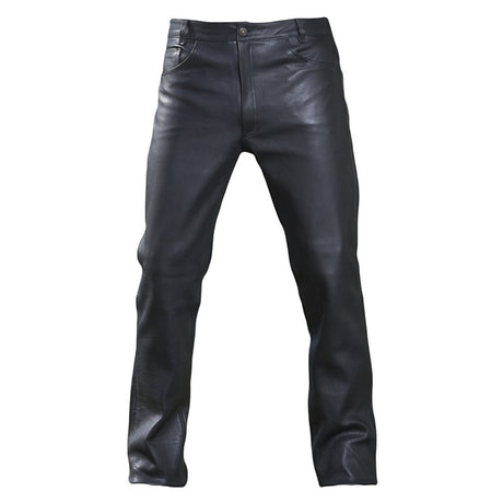 Lederjeans - schwarz