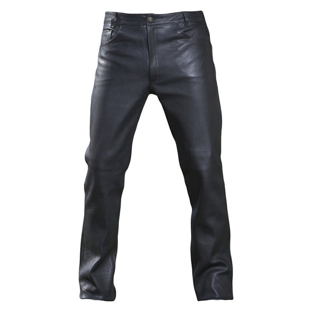 Lederjeans - schwarz