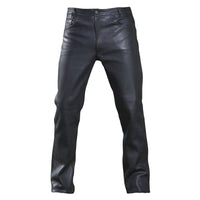 Lederjeans - schwarz