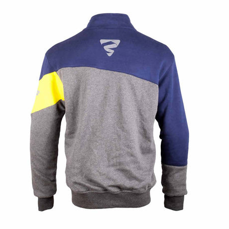 Sweatjacke LEO - dunkelblau-fluogelb-grau