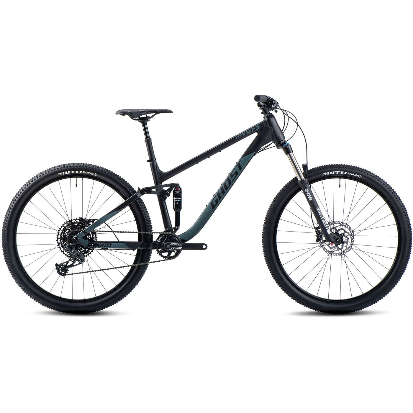 Ghost Mountain Bike Kato FS Essential - black/green bay metallic - matt XL