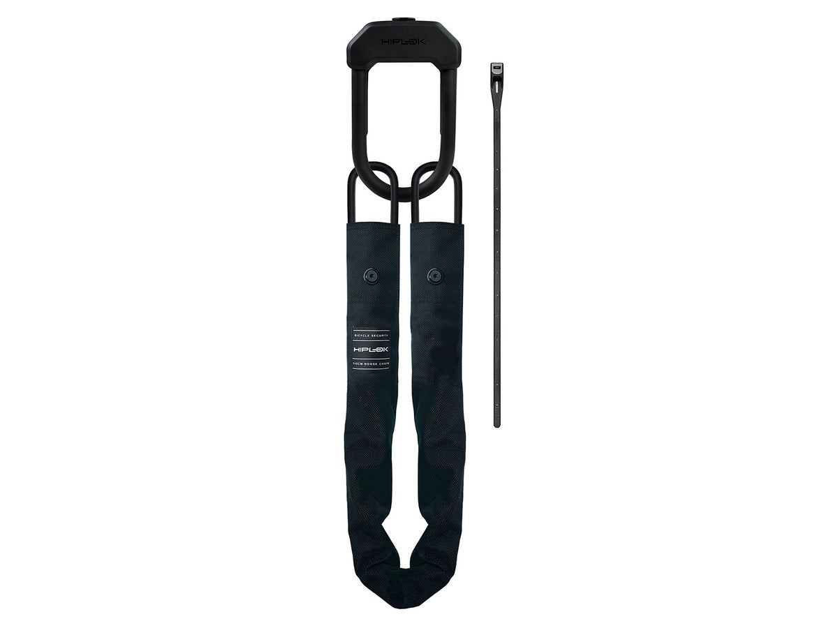 E-DX,10mm/110cm noose chain,incl 1x D-Lock/1x Z-Lok - all black