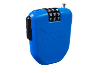 FX, Wearable Retractable Combi Lock incl. reflector - cyan