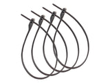 Z-Lok 4xPACK, Armoured reusable Tie, 40cm diameter - black