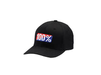 100% Classic X-Fit flexfit hat - black
