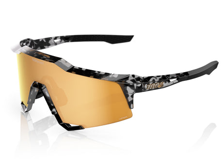 100% Speedcraft Money Mike 3 - HiPER 24K Gold Mirror Lens - Polished Black Tortoise