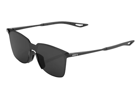 100% Legere Square - Smoke Lens - Polished Black
