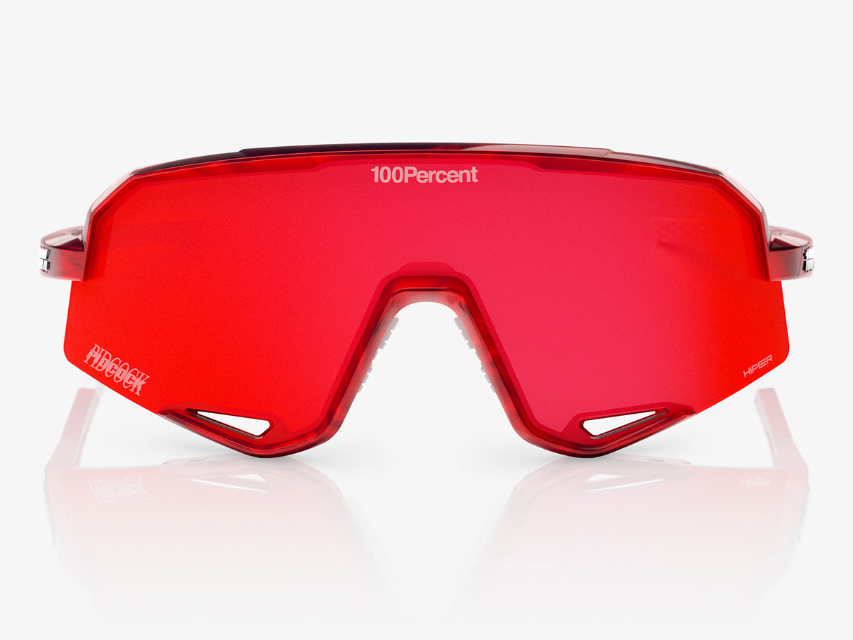 100% Slendale Pidcock - HiPER Red Mirror Lens - Gloss Red Holographic