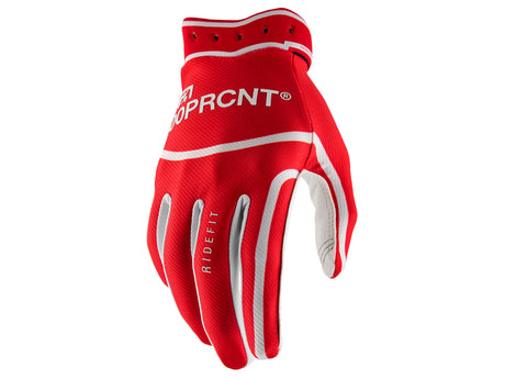 100% Ridefit Gloves - red