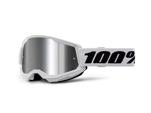 100% Strata 2 Goggle - Mirror Lens FA23 - white