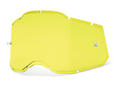 100% Gen. 2 Injected Clear Replacement anti fog lens - yellow