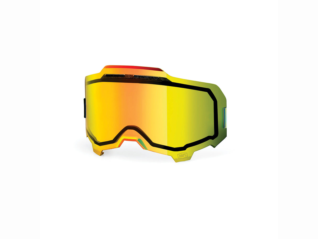 100% Armega Replacement lens - Inj. dual pane vented mirror - gold