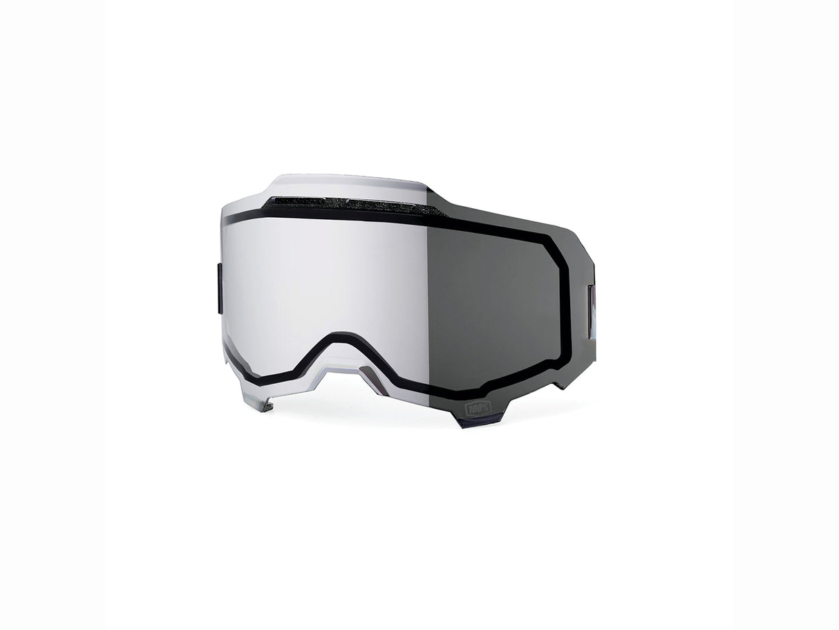 100% Armega Replacement lens - Inj. dual pane vented mirror - Silver Flash