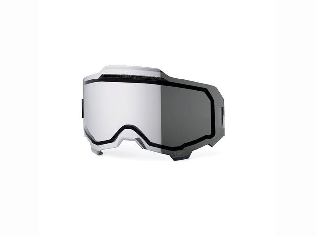 100% Armega Replacement lens - Inj. dual pane vented mirror - Silver Flash
