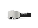100% NORG HiPER snow goggle, Essential Black - Silver ML Mirror - HiPER Grey-Blue w/Silver ML Mi
