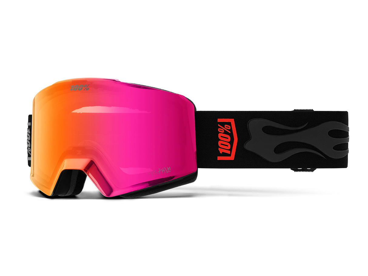 100% NORG HiPER snow goggle, Max Palm - Mirror Black Lens