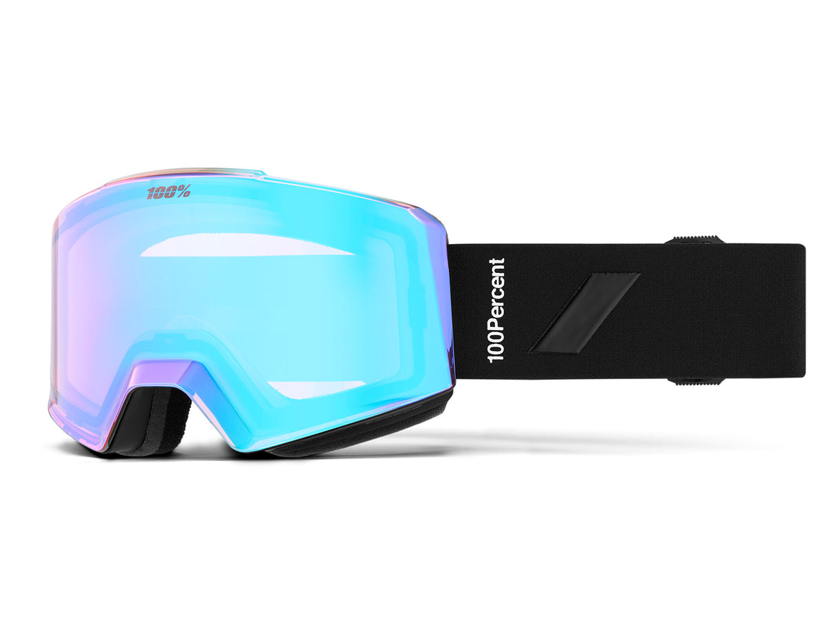 100% NORG HiPER snow goggle, Essential Black - Red ML Mirror - HiPER Vermillion w/Red ML Mi