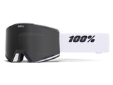 100% NORG HiPER snow goggle, Esntl White/Black- Mirror Black Lens
