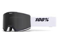 100% NORG HiPER snow goggle, Esntl White/Black- Mirror Black Lens